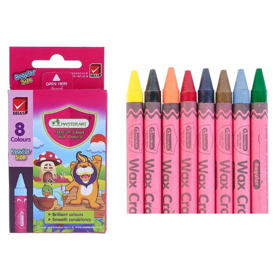 Bút sáp màu THÁI LAN - Bút sáp 8 màu Regular Master Art