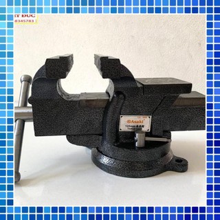 Ê tô kẹp bàn nguội xoay 360 độ asaki ak-668 độ mở 125mm mồm rộng 125mm