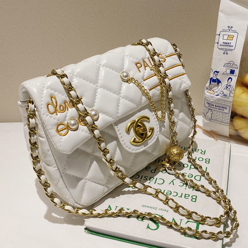 Túi Da Mềm Đeo Chéo Vai Thời Trang 2022 Có Dây Xích Đeo Chéo