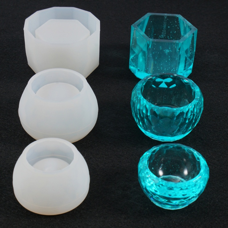 Bộ 3 Khuôn Silicone Hình Lục Giác Làm Trang Sức Thủ Công