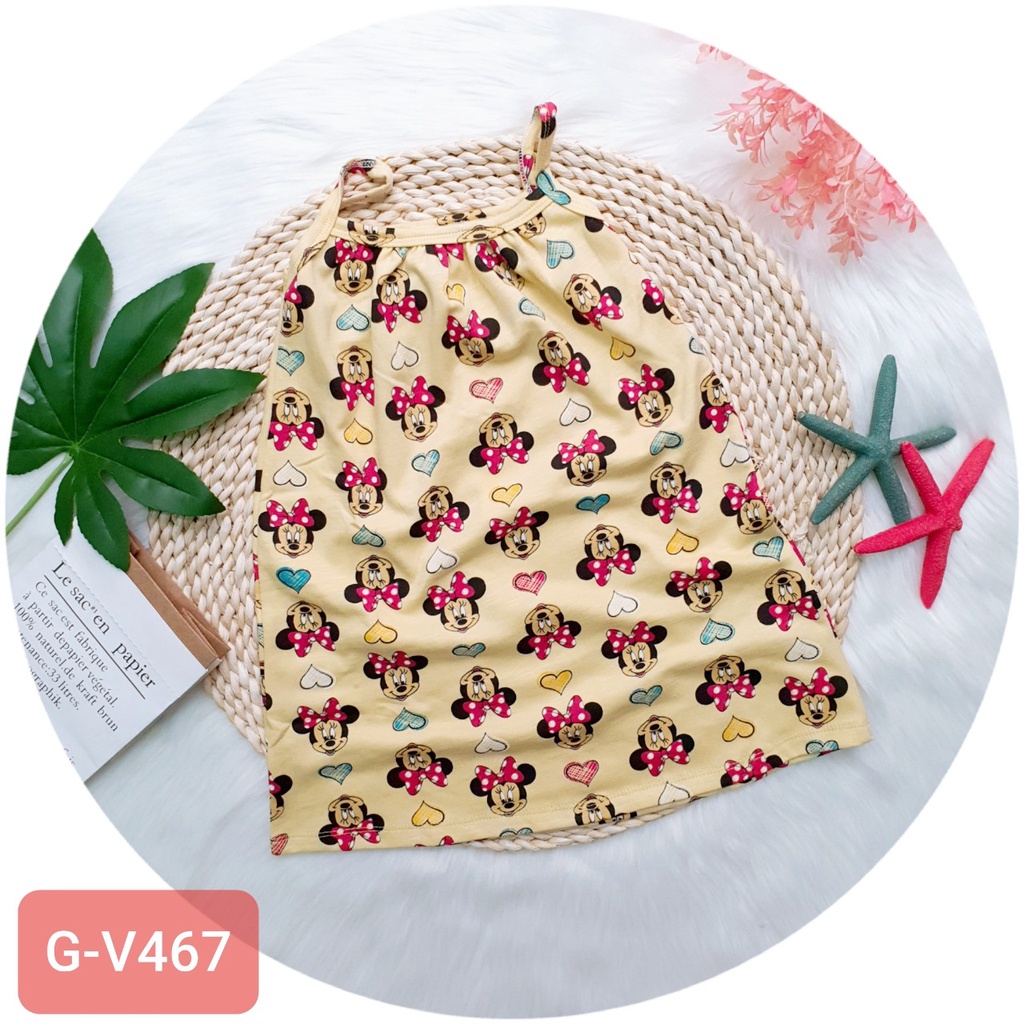 Đầm 2 dây họa tiết dễ thương cho bé