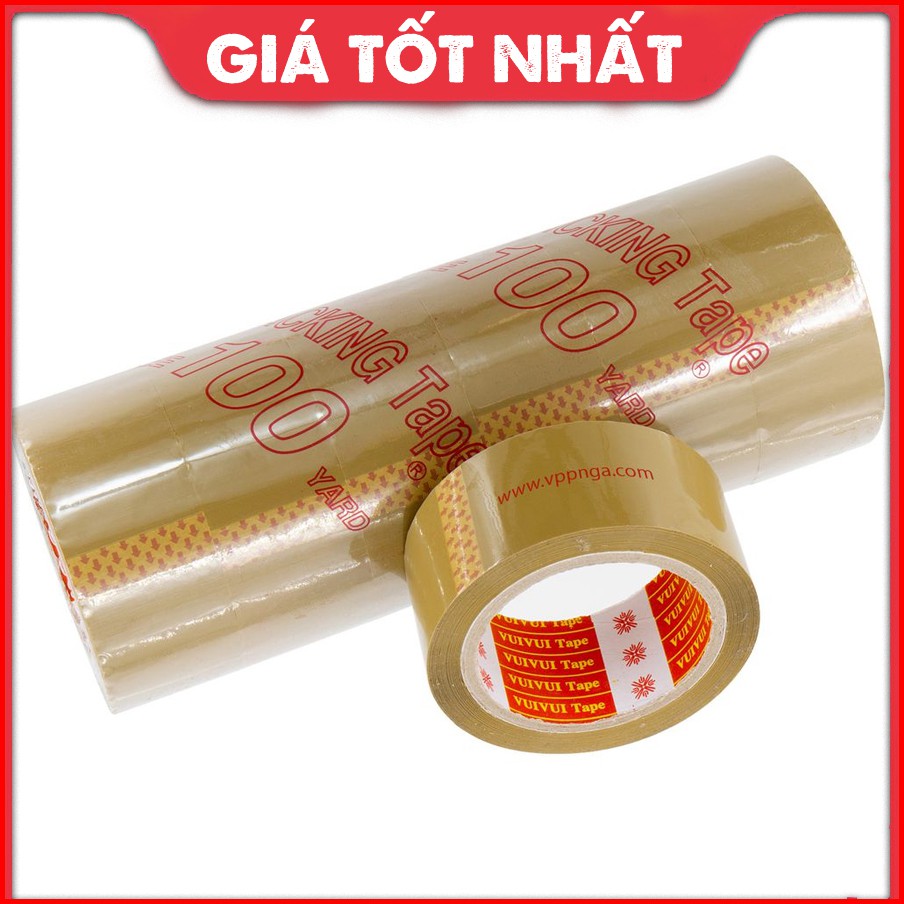 6 Cuộn Băng Keo Dính (1kg - 2kg) keo đục và keo trong 100 - 200 yard