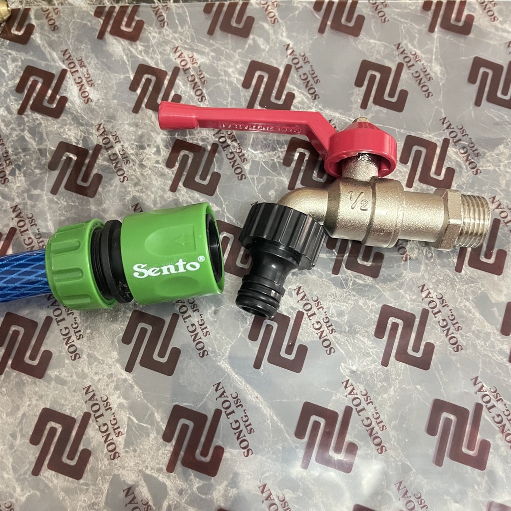 Nối Nhanh Kết Nối Ống Nhựa Mềm Vào Nguồn Nước Qua Khớp Nối Ren 21 & 27 Có Đầu Nối Nhanh - Bằng Nhựa, Lắp Đặt Dễ Dàng