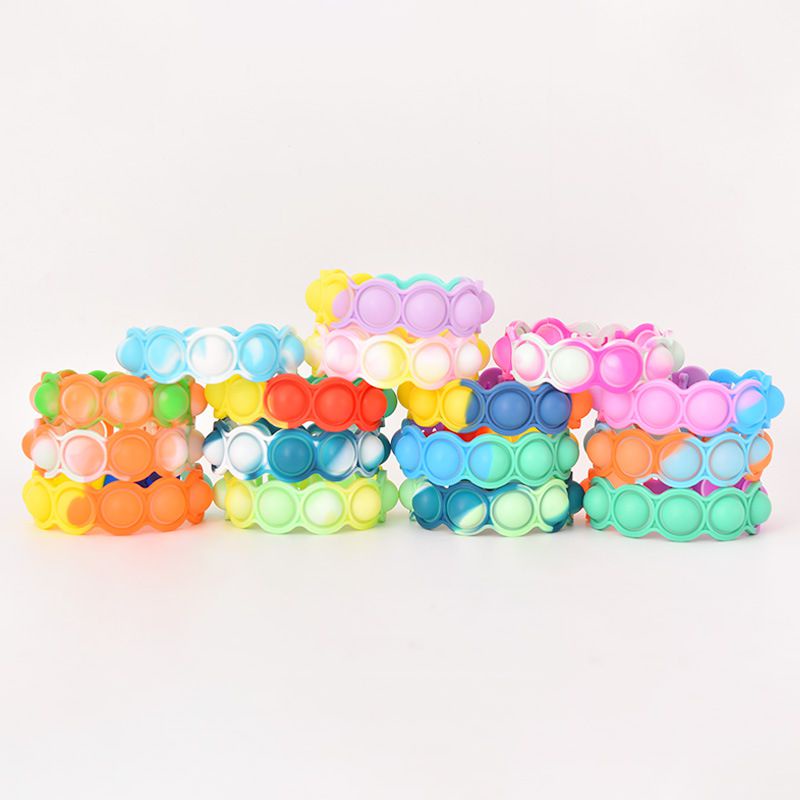 colorful Bubble Sensory Toy FoxMind Fun Colorful Press Pressure Relief Silicone Wristband kid gift
