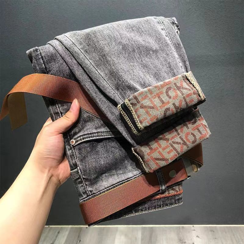 Quần Jean skinny Jean Màu Xám Khói Thời Trang Xuân Hè Phong Cách Hàn Quốc Mới 2022 Cho Nam