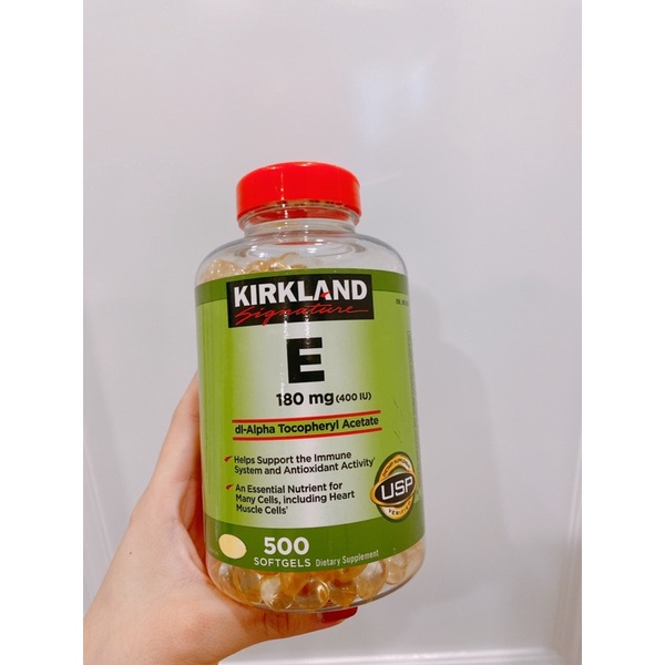 Viên uống Vitamin E 400 IU thiên nhiên 500v Kirkland - Mẹ Rofi