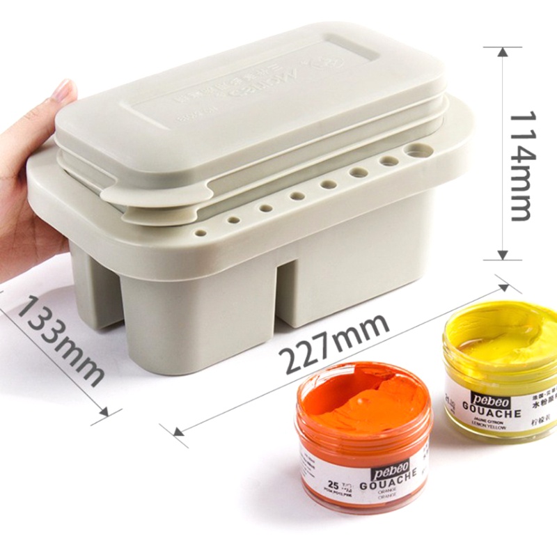Hộp Đựng Cọ Vẽ 16 Lỗ Bằng Nhựa Đa Năng Tiện Dụng