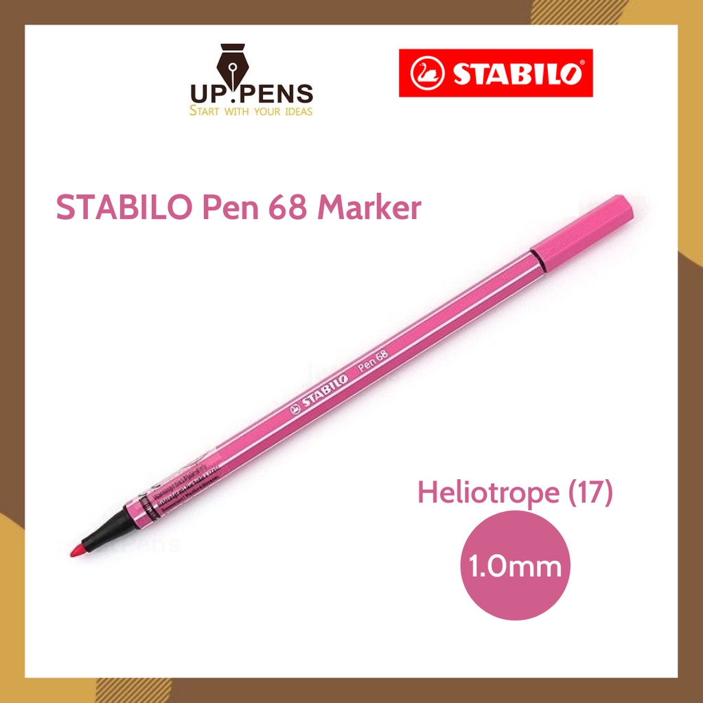 Bút lông màu Stabilo Pen 68 Marker - 1.0mm - Màu hồng (Heliotrope - 17)