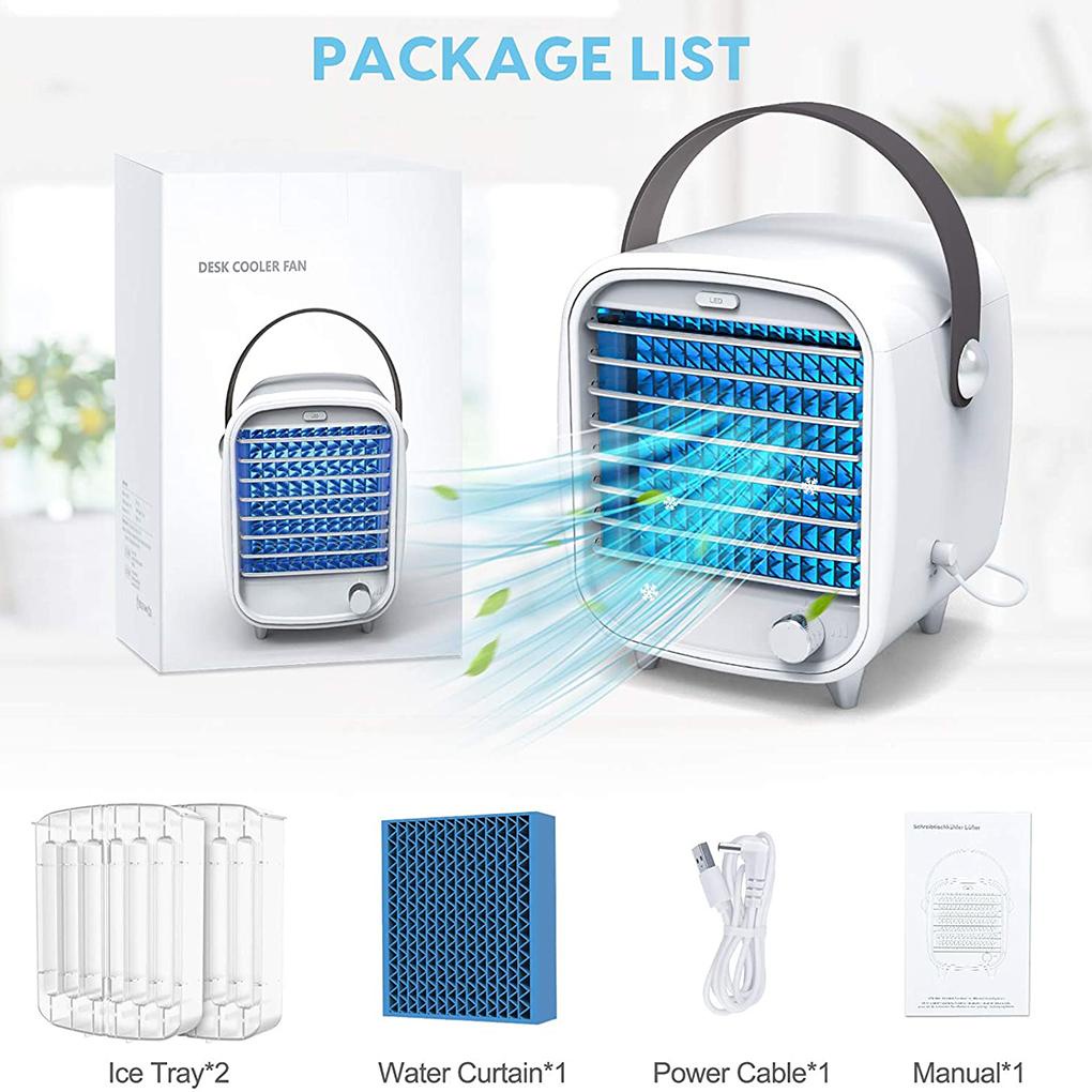 Quạt Điều Hòa Mini Có Tay Cầm Tiện Dụng Cho Gia Đình / Văn Phòng