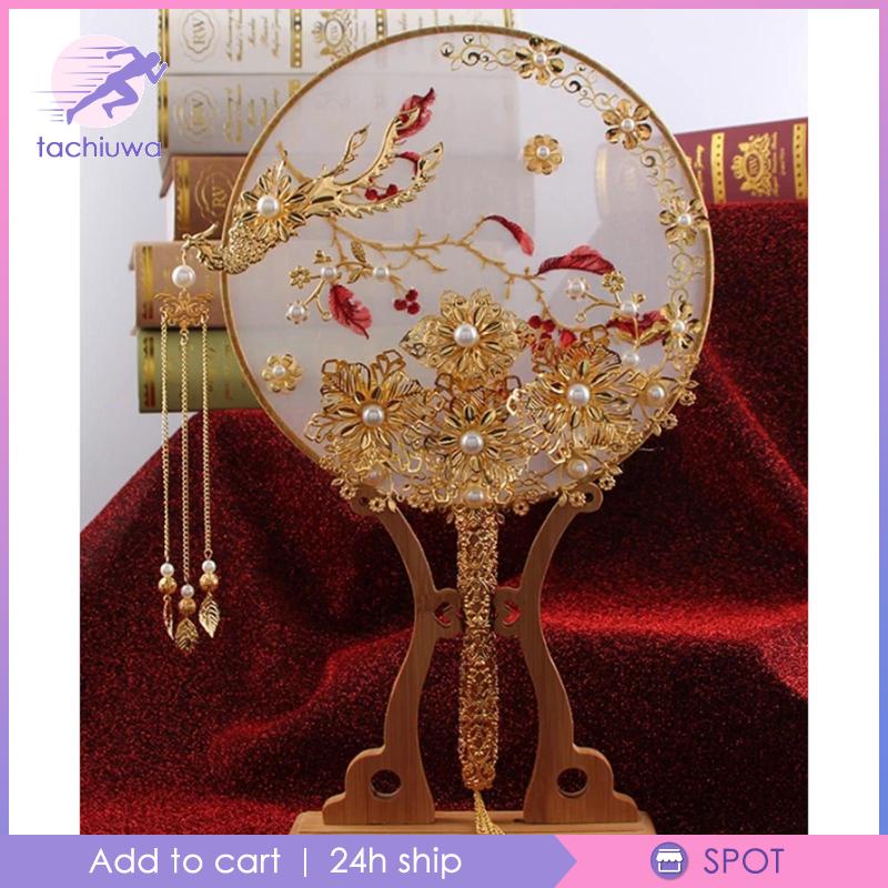 Giá đỡ bột tre Giá đỡ trưng bày Phụ kiện tay tròn Trung Quốc quạt tròn Nhật Bản trưng bày khung giá đỡ giá đỡ hình mặt trăng
