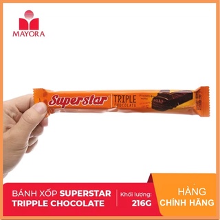 Bánh xốp Super Star Triple Choco 216g