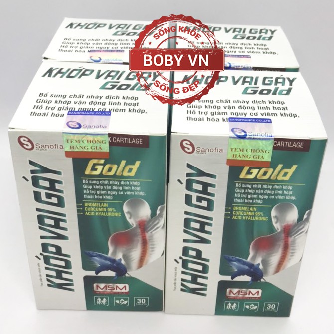 Khớp vai gáy Gold - Giảm đau mỏi khớp và giảm nguy cơ viêm khớp, thoái hóa khớp (Hộp 30 viên)