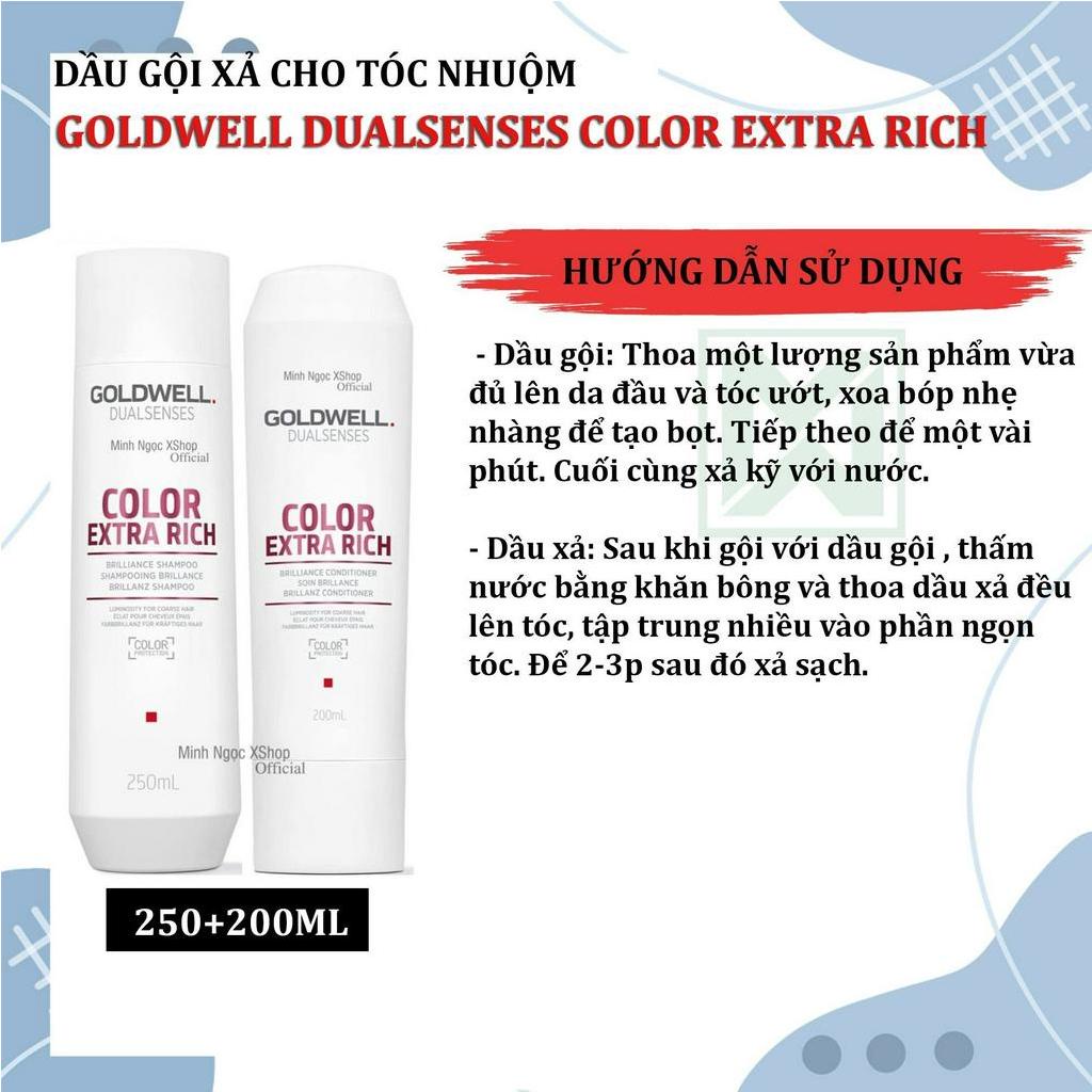 Dầu gội xả phục hồi, suôn mượt, giữ màu Goldwell Dualsenses 250ML + 200ML