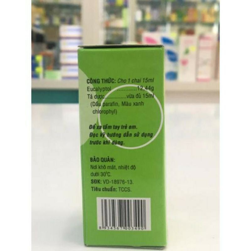 Dầu xoa bóp Khuynh Diệp ⚡ CAM KẾT CHẤT LƯỢNG ⚡ Dầu Khuynh Diệp OPC Chai 15ml giảm cảm cúm, sổ mũi, ho, côn trùng đốt