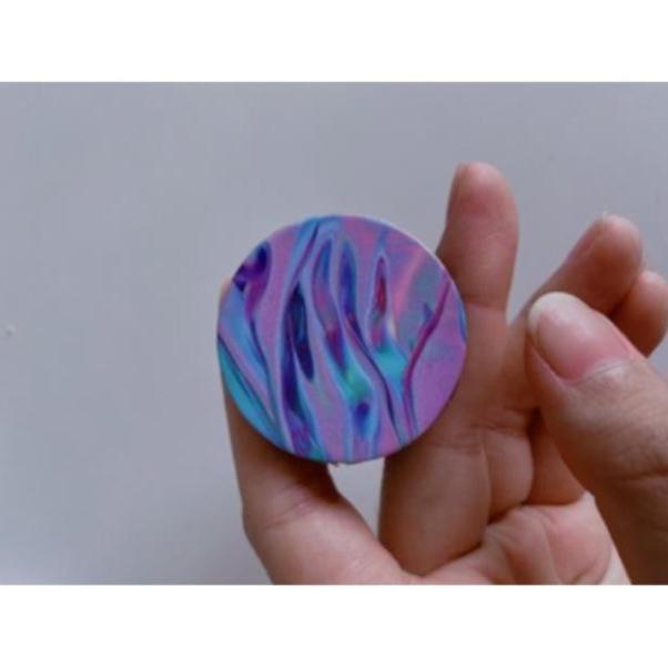 Giá đỡ điện thoại popsocket chủ đề aesthetic màu đen in theo yêu cầu logo quà tặng