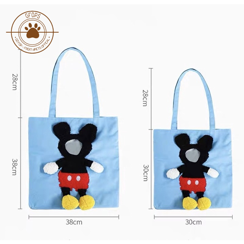 Túi tote vận chuyển cho chó mèo, thú cưng siêu chất liệu canvas dễ thương - Canvas bag cat