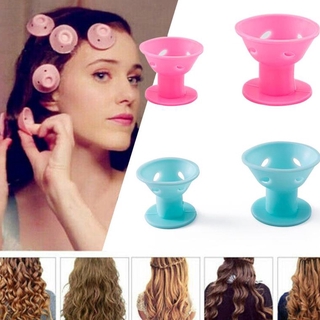 [Hàng mới về] Bộ 10 Lô Cuốn Tóc Hình Nấm Bằng Cao Su Silicon Mềm DIY