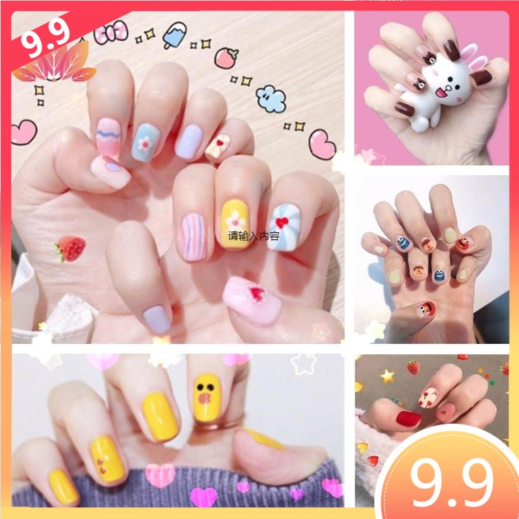 14 Miếng Dán Móng Tay Nhiều Màu Sắc