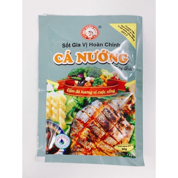 SỐT GIA VỊ HOÀN CHỈNH CÁ NƯỚNG TÂY BẮC HUY TUẤN FOOD 60G/ XỐT ƯỚP CÁ NƯỚNG