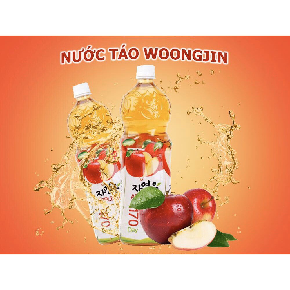 NƯỚC ÉP TÁO WOONGJIN 1.5 Lít - Hàn Quốc