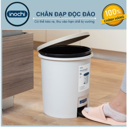 Thùng Rác Đạp Tròn Hiro 6L-12L Chính Hãng Inochi