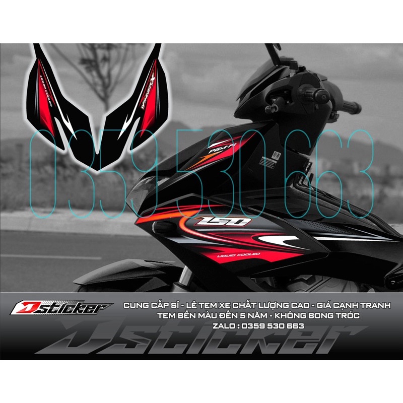 Tem rời Winner X đen full - tem đỏ mẫu mới 2021
