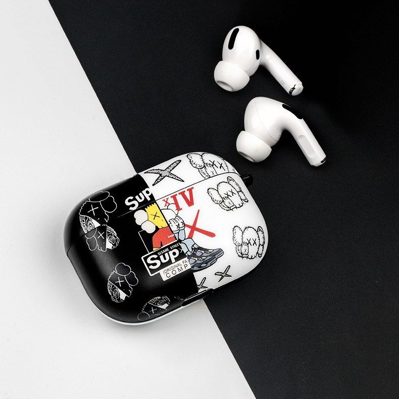 Vỏ Case Nhựa Dẻo TPU Đựng Airpods 1 2 Pro Kaws x Sup Chống Bám Bụi Cực Đẹp - Chin Chin Shop