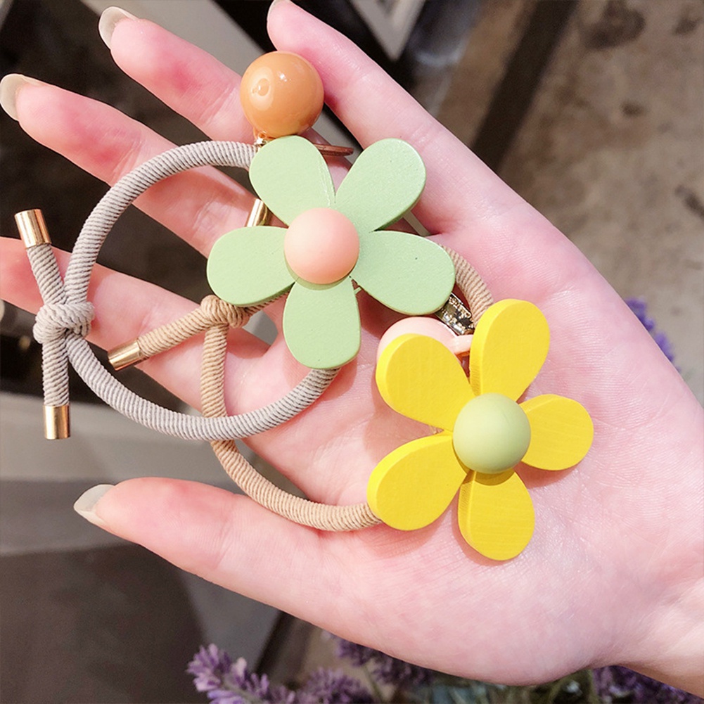 Dây Buộc Tóc Đính Hoa Xinh Xắn Cho Nữ