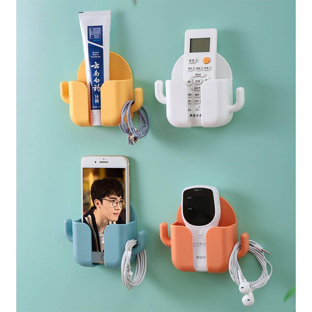 Khay Để Điều Khiển - Điện thoại ZT3232 Dáng Xương Rồng Siêu Cool - Có 2 Móc Treo Đa Năng