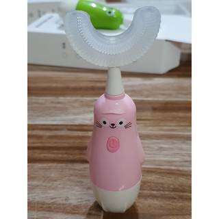 Bàn chải đánh răng điện tử hình chữ U trẻ em - Bàn chải tập đánh răng cho bé HOẠT HÌNH ngộ nghĩnh