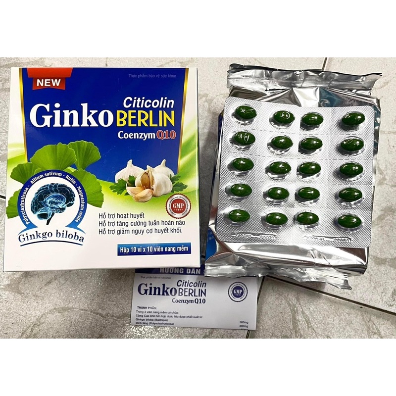 GINKGO BERLIN CÓ THÀNH PHẦN CITICOLIN HỖ TRỢ TRÍ NÃO