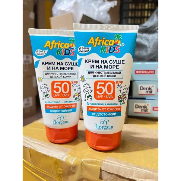 Kem chống nắng cho bé Africa Kids SPF 50 Nga