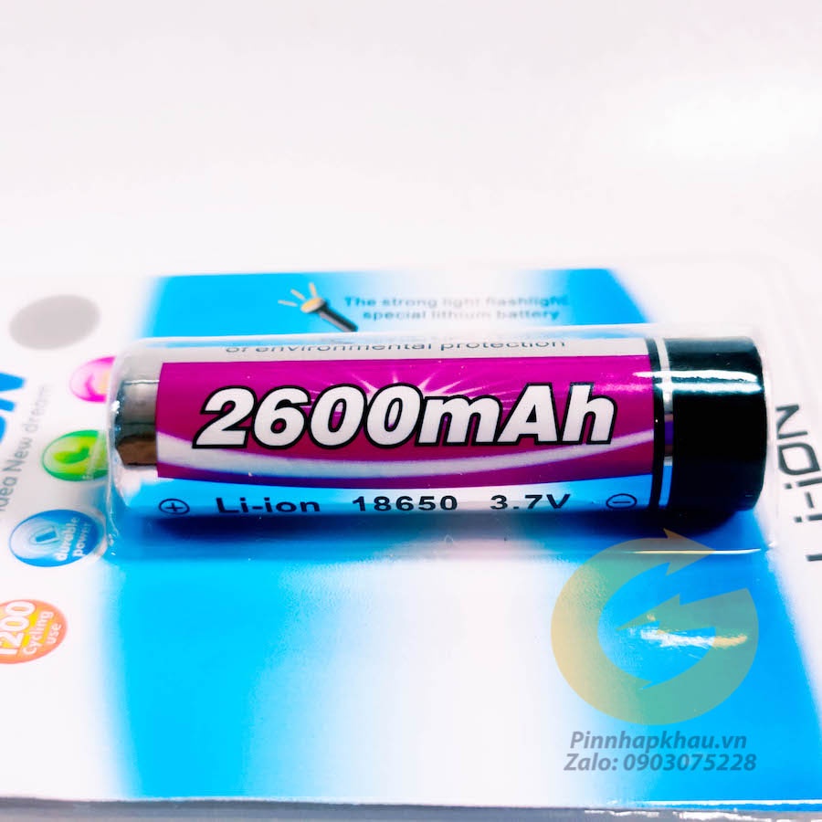 [P37] Pin sạc 18650 Beston đầu nhọn 2600mah Chính hãng chuyên cho đèn pin, đèn công suất lớn, đèn siêu sáng