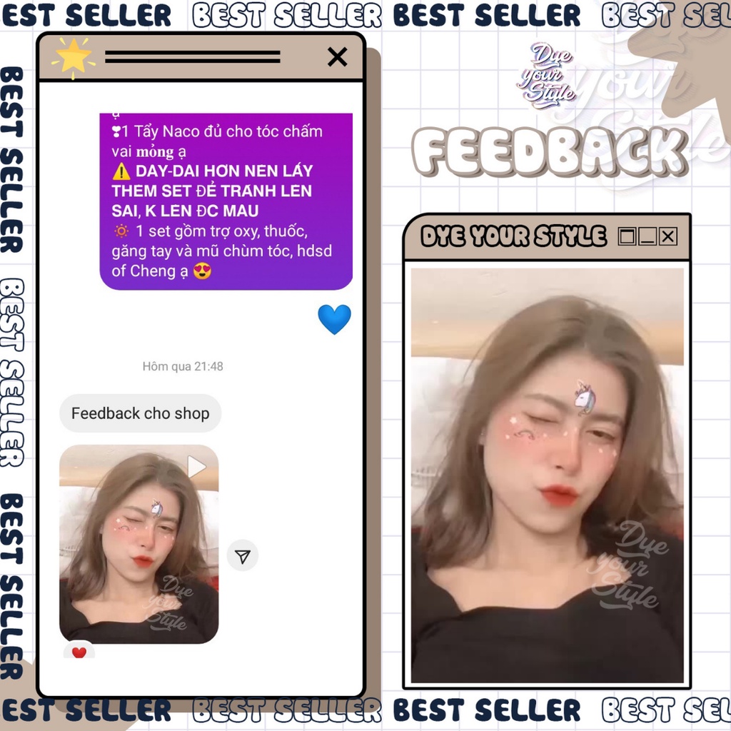 THUỐC NHUỘM TÓC MÀU NÂU KHÓI - Lên từ nền tóc nâu