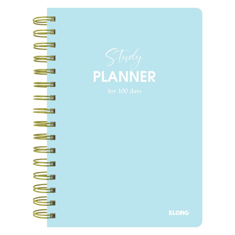 Sổ kế hoạch Klong [Chọn Màu] A5 160 trang caro lò xo kép Study Planner Klong MS 946