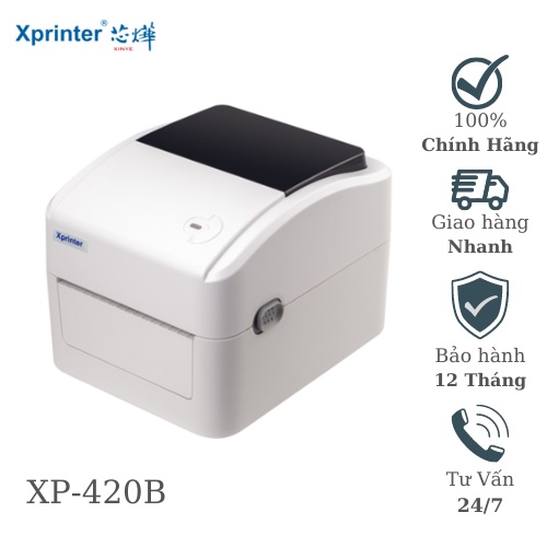 Máy in nhiệt, máy in đơn hàng Xprinter XP-420B, in tem mã vạch, in mã vận đơn qua điện thoại [BẢO HÀNH 1NĂM]