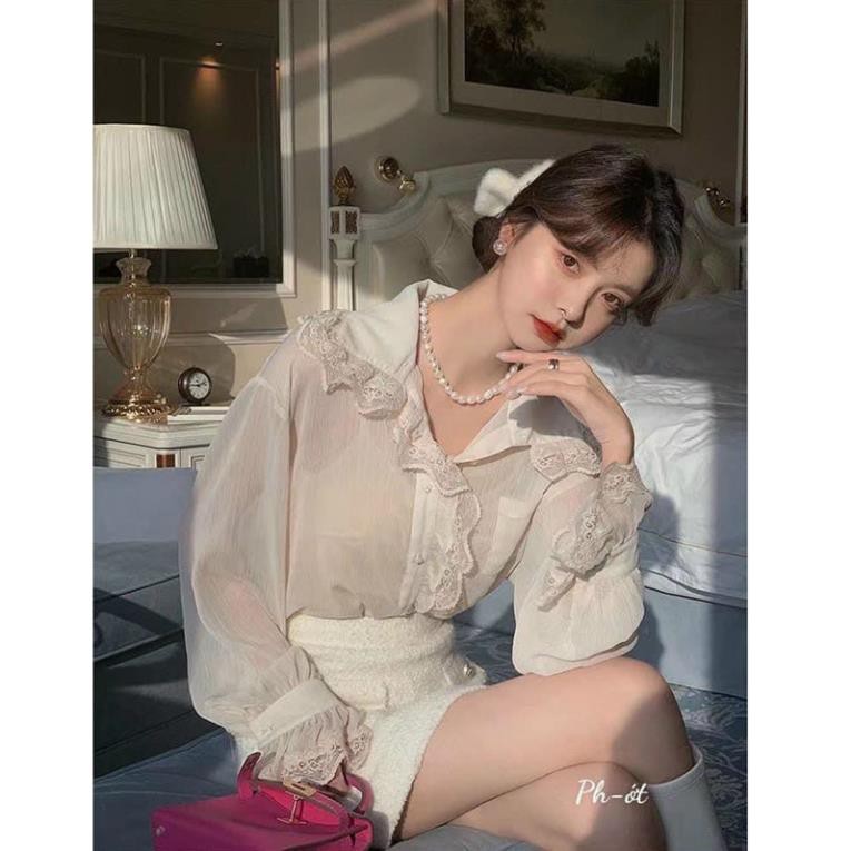 Áo Sơ Mi Nữ Cổ Viền Bèo Siêu Công Chúa Cực Hót M045 - Lolla_Fashion