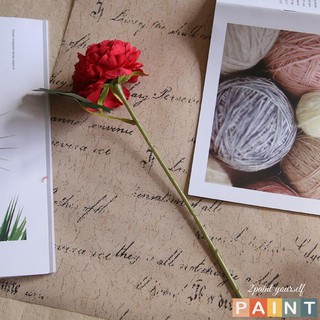 Hoa giả decor mẫu đơn 1 bông, trang trí để bàn cắm bình, lọ hoa 2PAINT
