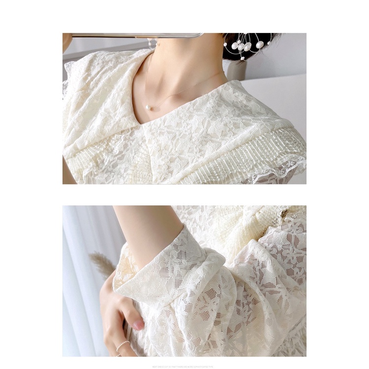 Váy Ren Bầu Dài Tay Điệu Đà A2639