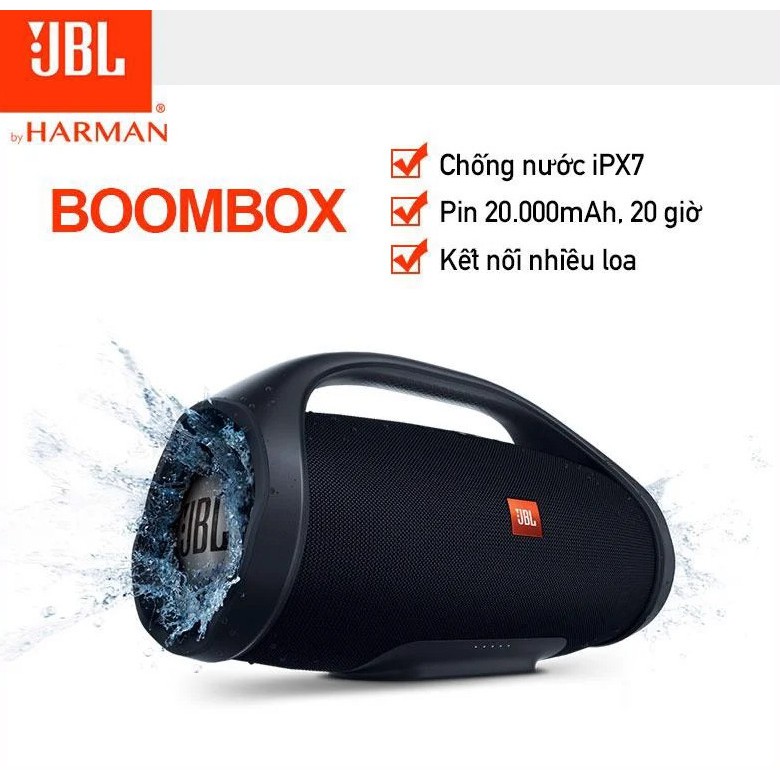 LOA BLUETOOTH JBL BOOMBOX - Loa Nghe Nhạc Hay Âm Thanh Chất Lượng - Công Suất 60W - Bảo Hành 12 Tháng