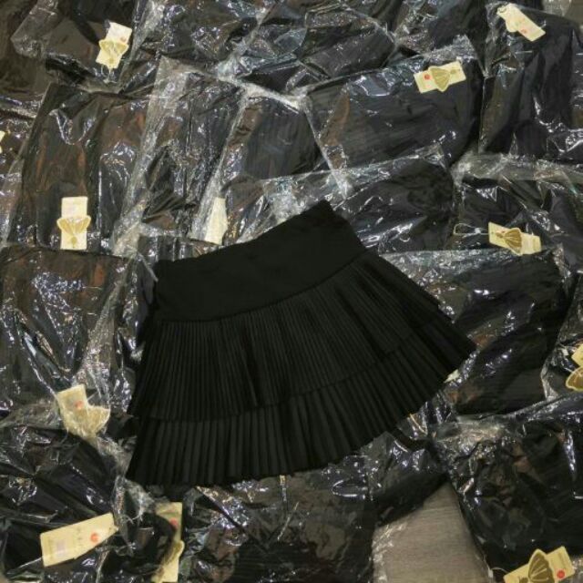 Chân váy xếp li 2 tầng