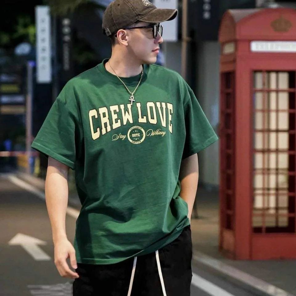 NHIỀU MẪU Áo phông xanh rêu xanh ve chai hot hit sáng da tay lửng thun cotton unisex cryaotic10