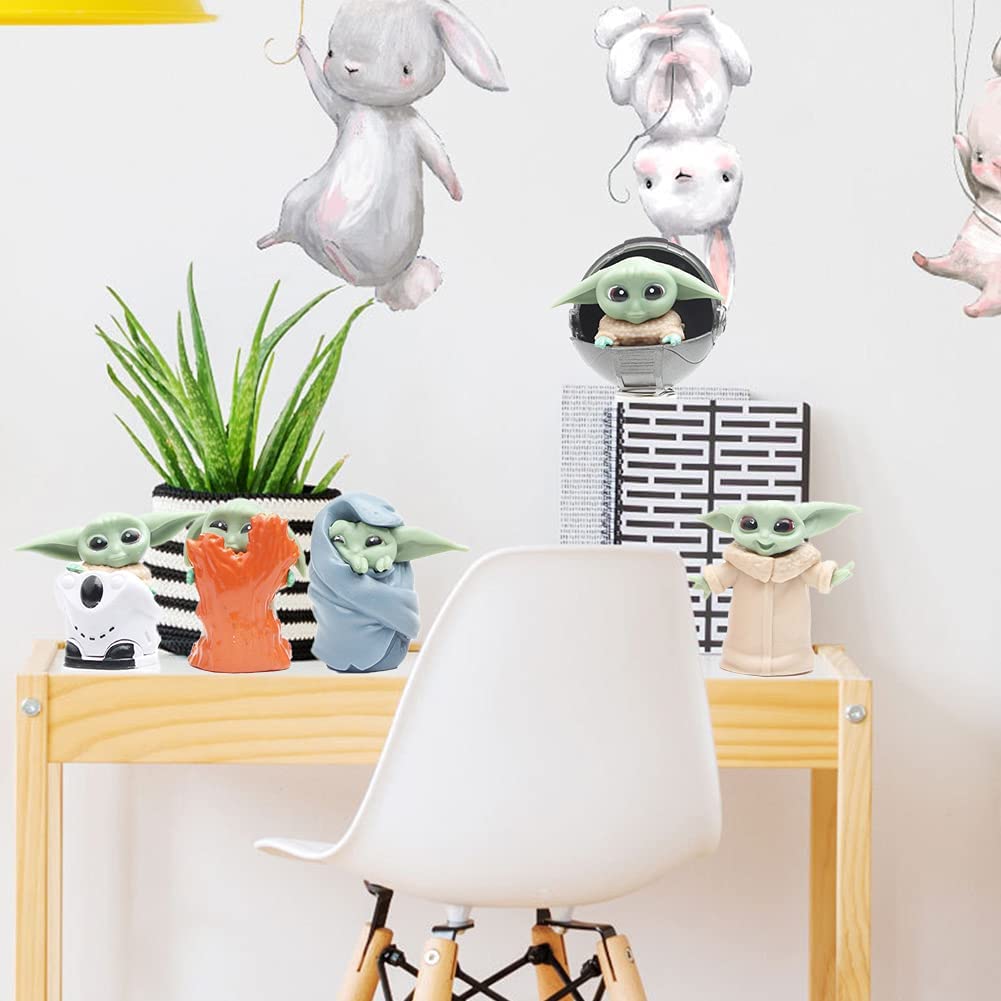 Set 6 mô hình đồ chơi nhân vật trong phim hoạt hình The Baby Yoda