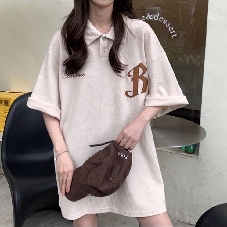 Áo Thun Ngắn Tay Thêu Họa Tiết Xinh Xắn Dành Cho Nữ