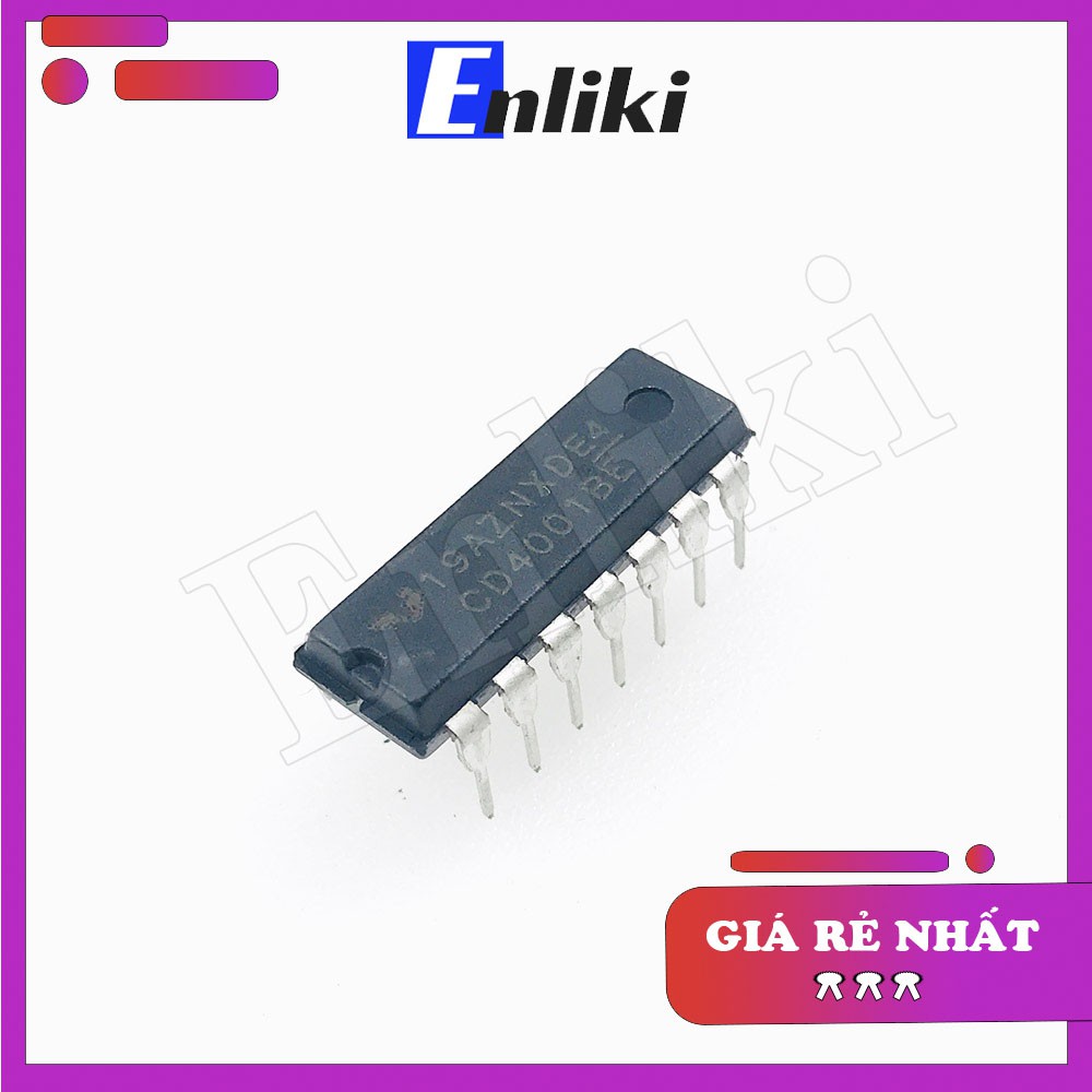 4001 14 chân cắm CD4001 DIP14