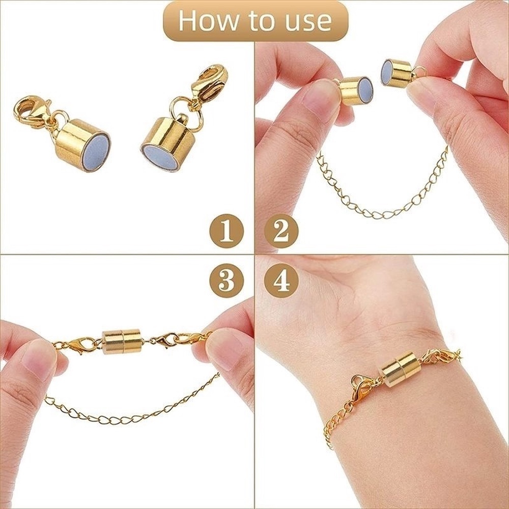 Khóa Cài Nam Châm Hình Cầu Màu Vàng/Bạc Quyến Rũ Làm Trang Sức Cho Nữ