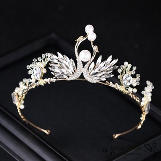 Vương Miện Cô Dâu Đính Ngọc Trai Sang Trọng