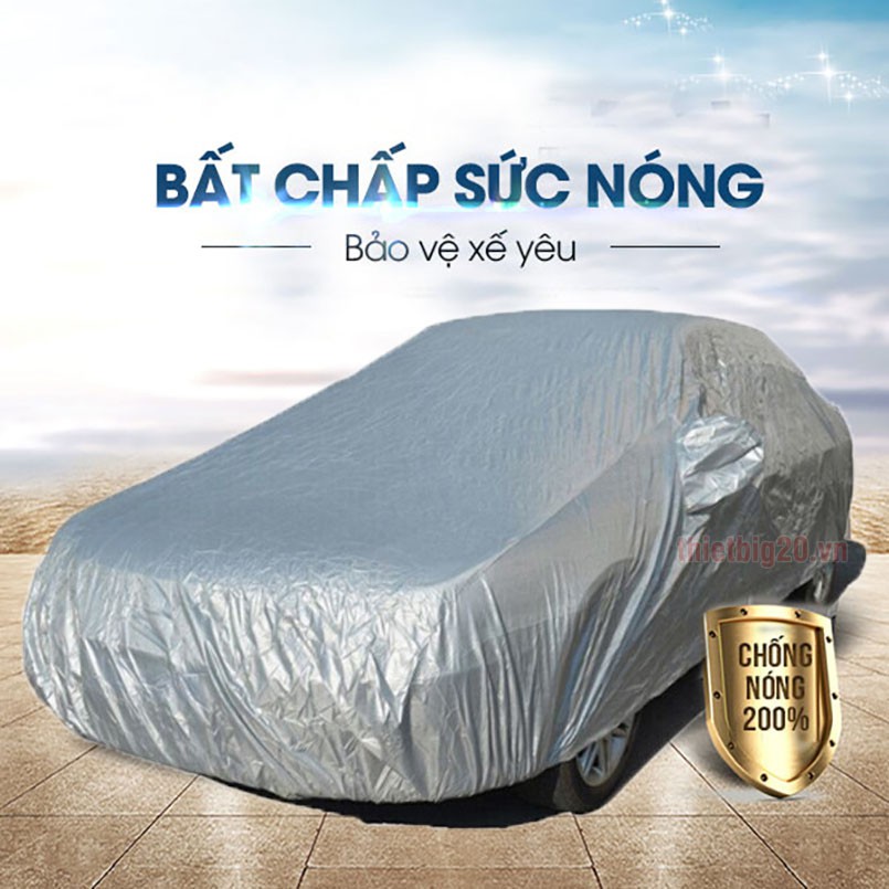 Bạt phủ xe ô tô tráng bạc cách nhiệt, chống nắng mưa ăn mòn hiệu quả (Đủ size A-D, SEDAN, HATCHBACK, SUV) BPS