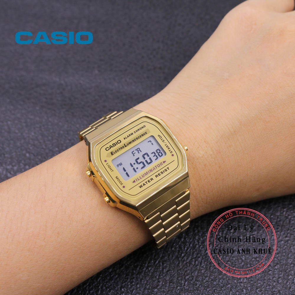 [GIÁ SALE SẬP SÀN ] Đồng hồ unisex Casio Standard A168WG-9WDF chính hãng Anh Khuê