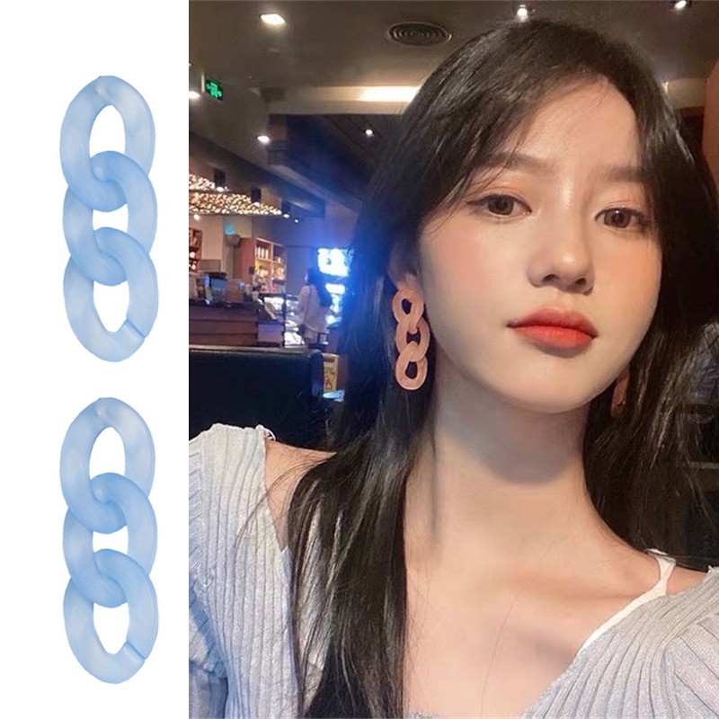 Khuyên tai chuỗi xích phong cách Hàn Quốc C34 (4 màu)